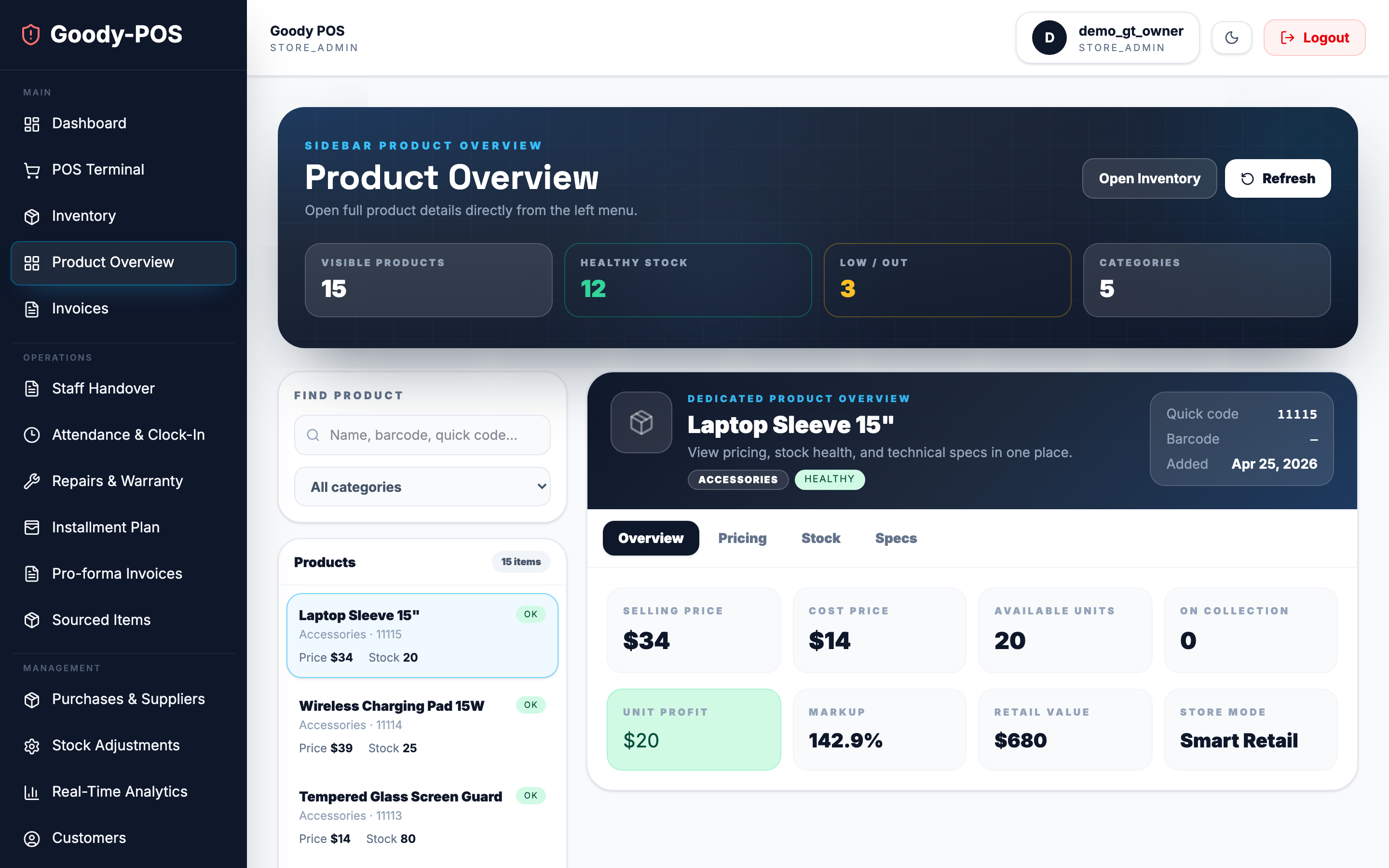 GoodyPOS Product Overview